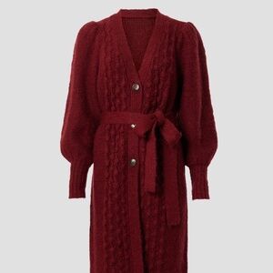Toccin Knit Puff Sleeve Cardigan, S